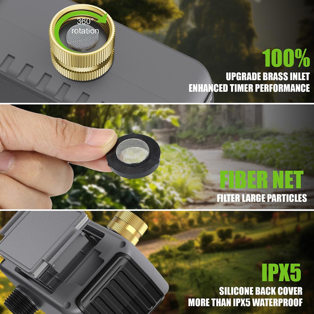 2.4Ghz WiFi Irrigation Water Timer 2 Outlets Automatic Irrigation Controller Watering System Sprinkler Timer for Outdoor Garden
