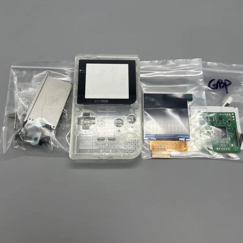 GBP LCD Kurulumu Kolay 2,6 inç Tam Boy IPS Yüksek Parlaklık LCD gameboy pocket GBP için Yüksek Kaliteli Kabuklu