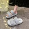 Fashion Glitter Slides Slippers Soft Shoes Woman 2024 Pantofle Rubber Flip Flops Shale Female Beach Low Platform Jelly Comfort Summer Ne