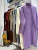 Purple French Twist Knitted Dress Base Sweater Dress Women