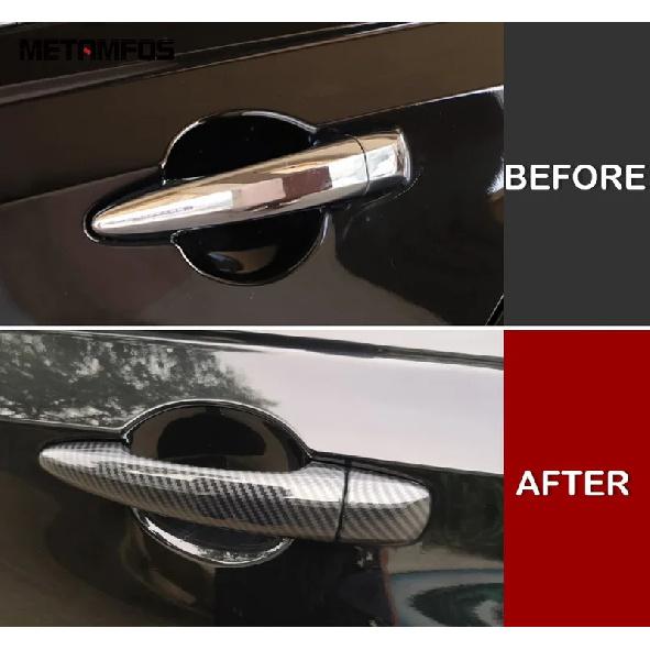 For Nissan Altima -2025/Sentra Sylphy -2025 Carbon Fiber Side Door Handle Cover Trim Protector Accessories Car Styling