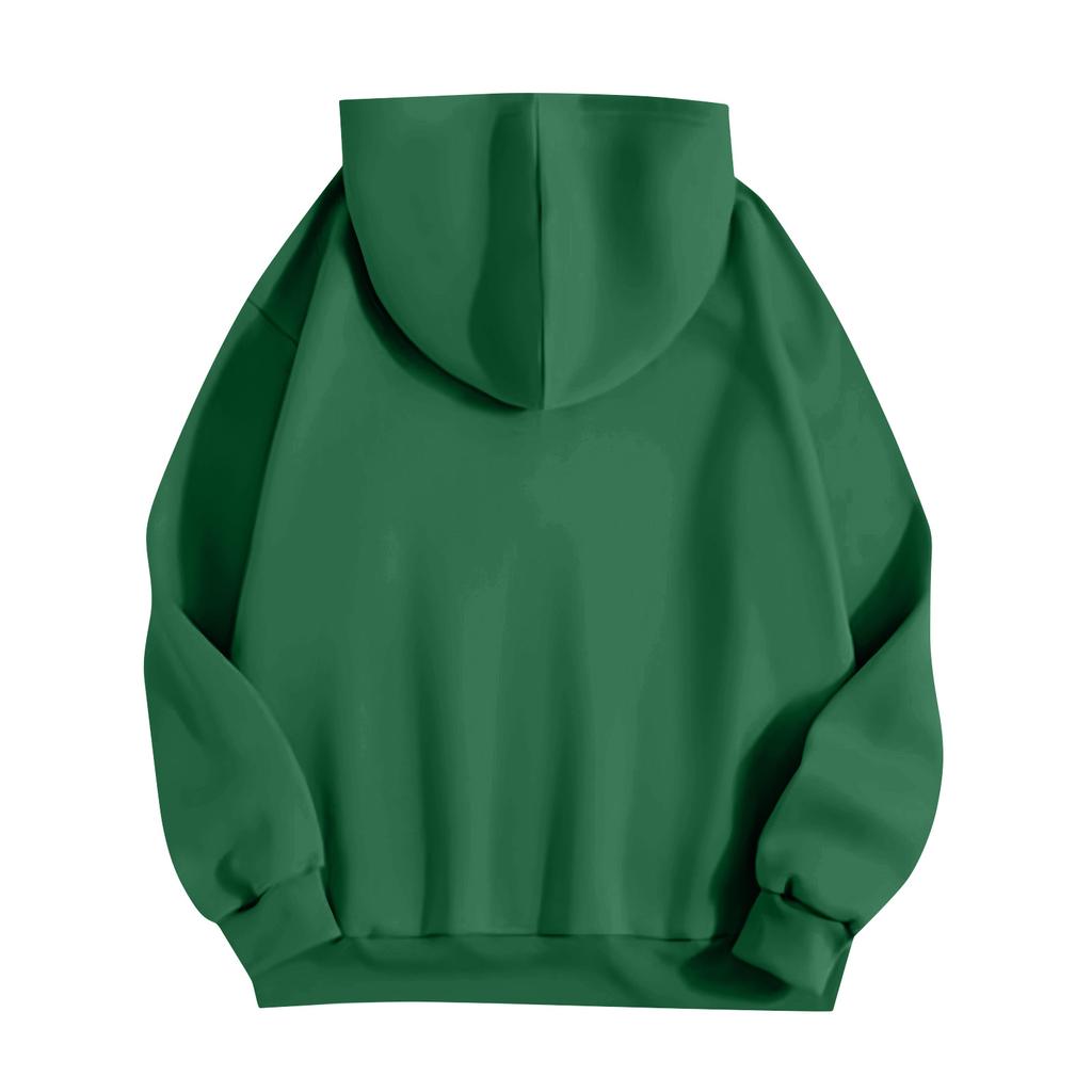 Ladies' Christmas Style Printed Hoodie With Wool And Pockets For Women
