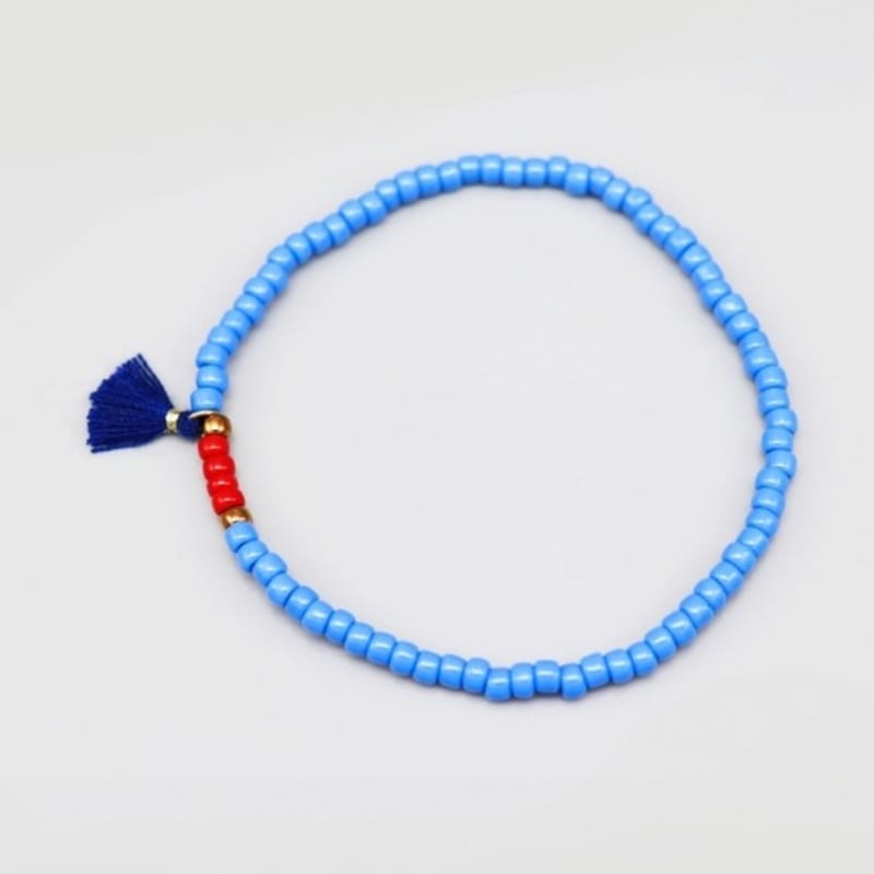 BONBEAU Ethnix Color Tassel Beads Bracelet Ethnic Tassel Bracelet Point Bead Bracelet 6 Colors
