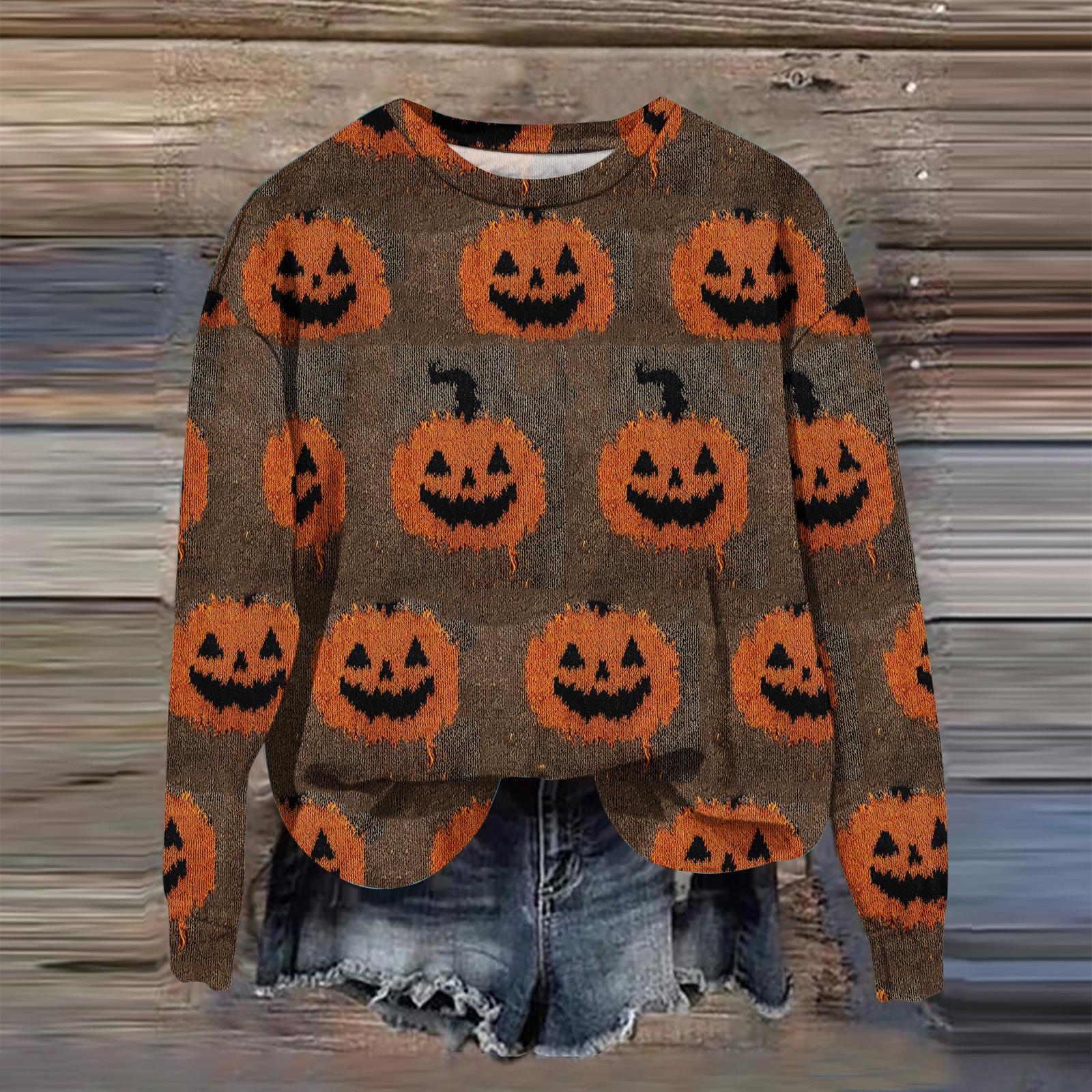 

Женская мода с принтом, длинный рукав, свободный круглый вырез, свитшот, осень XL киноварь