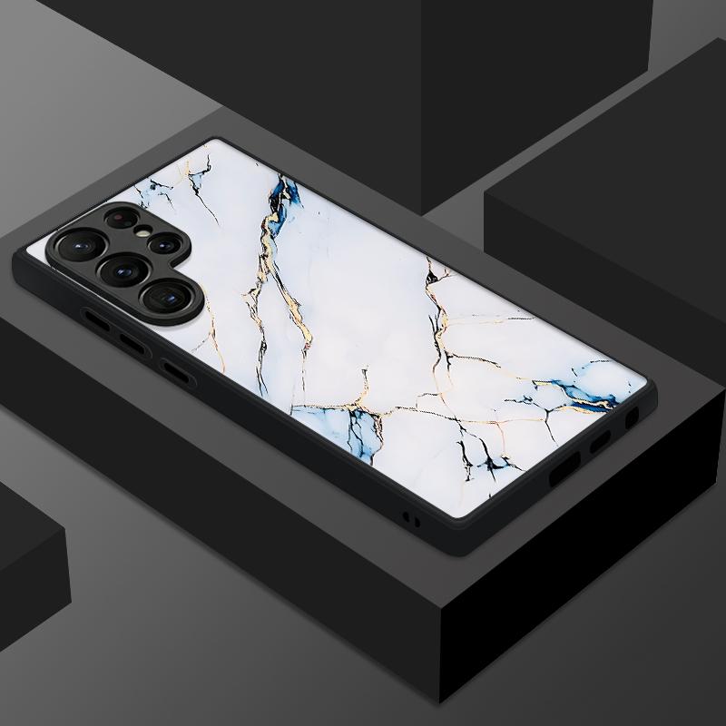 Sandstone Marble Case For Samsung Galaxy S26 Ultra S25 FE S24 S23 S22 Plus S21 FE Thin Ring Hybrid TPU+PC Magnetic Matte Cover