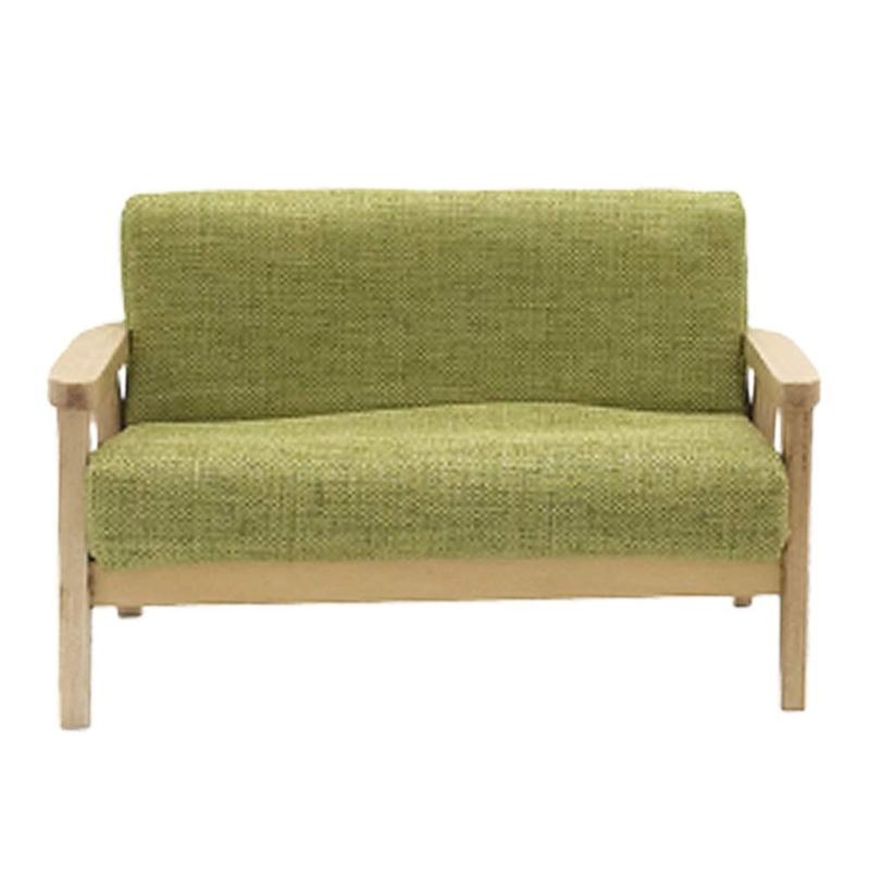 

Bedroom Loveseat Sofa Bright Armchair Miniature Furniture Model Doll Houses Couch Accessory Realistic Playset 1:12 grass зелений колір