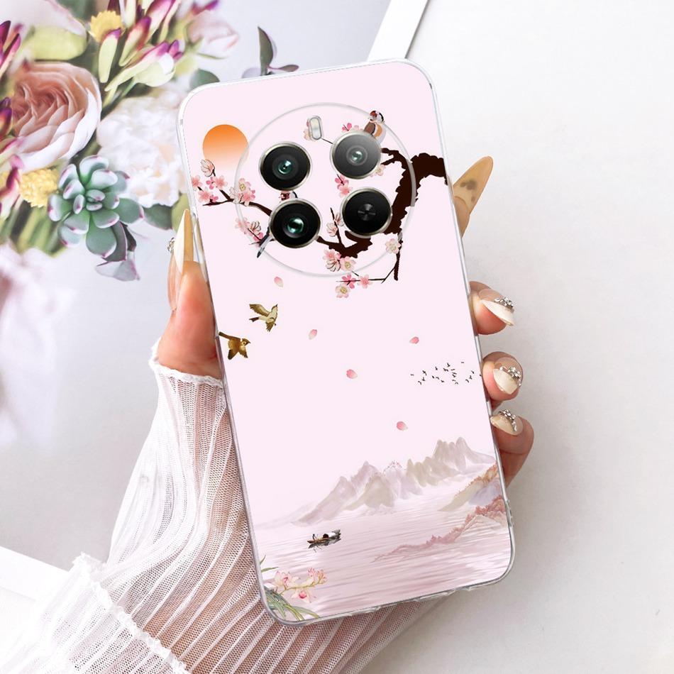 For Realme 12+ 12X 12 5G Cute Flower Butterfly Cat Painted Case For Realme12 5G 12 Plus 12X 12Plus Soft Silicone TPU Phone Cases