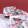 Trend Ancient Chinese Style Printed Edge Ribbon butterfly Clip Hairpin Raw Material DIY Hair Accessories Gift Wrap Band