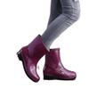 Four Seasons Rain Shoes Women's Short Thermal Rain Boots Adult Velvet Cotton Waterproof Shoes Non-slip Work Rubber Shoe Cover Water Boots Winter
