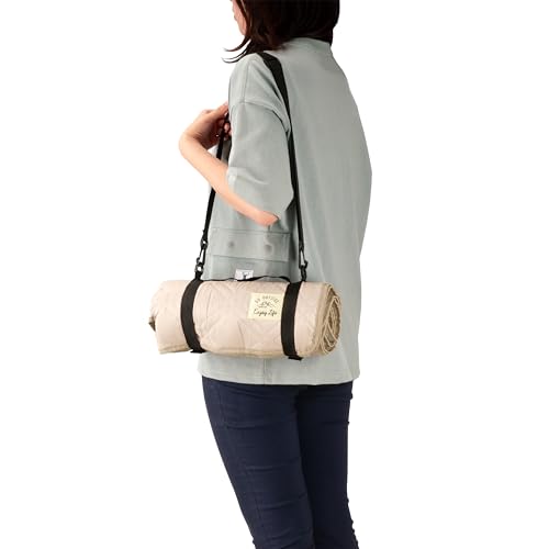 Kapitán Stag (KAPITÁN STAG) Vodoodpudivá prošívaná pikniková deka, 100 x 180 cm, s poutky, khaki, Monte (UB-3069)