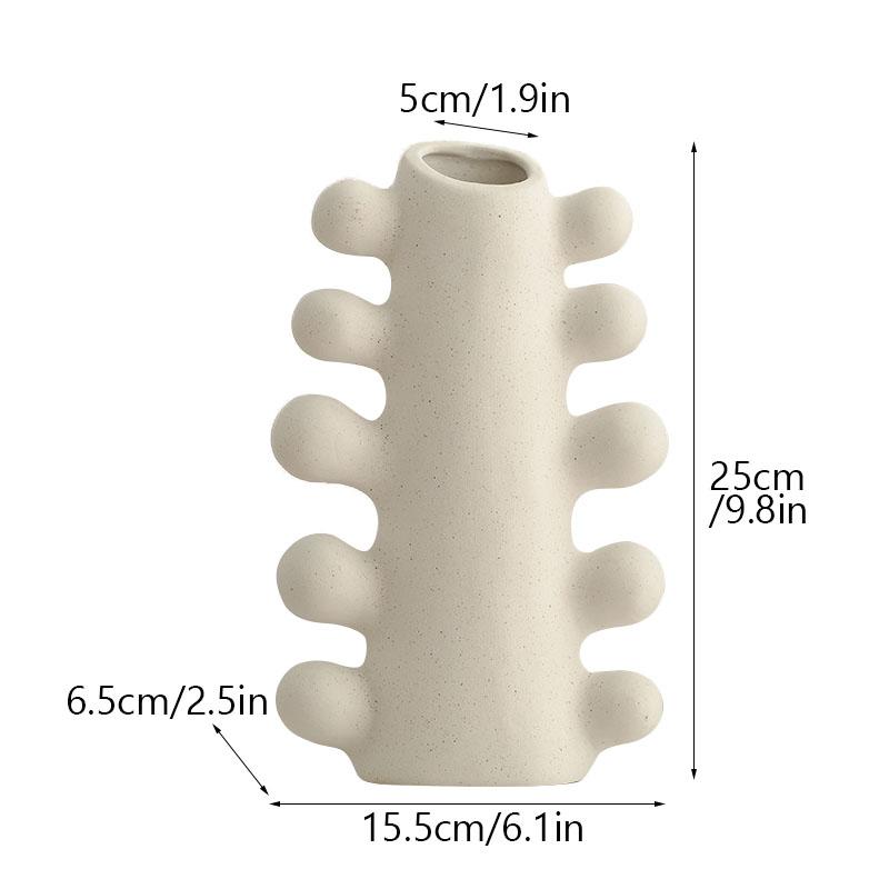 Unglasierte Keramik Nordische Vase Blume Dekorativ Weiß Modern Minimalistisch Boho Hochzeitstisch Party Wohnzimmer Büro Blumenvase