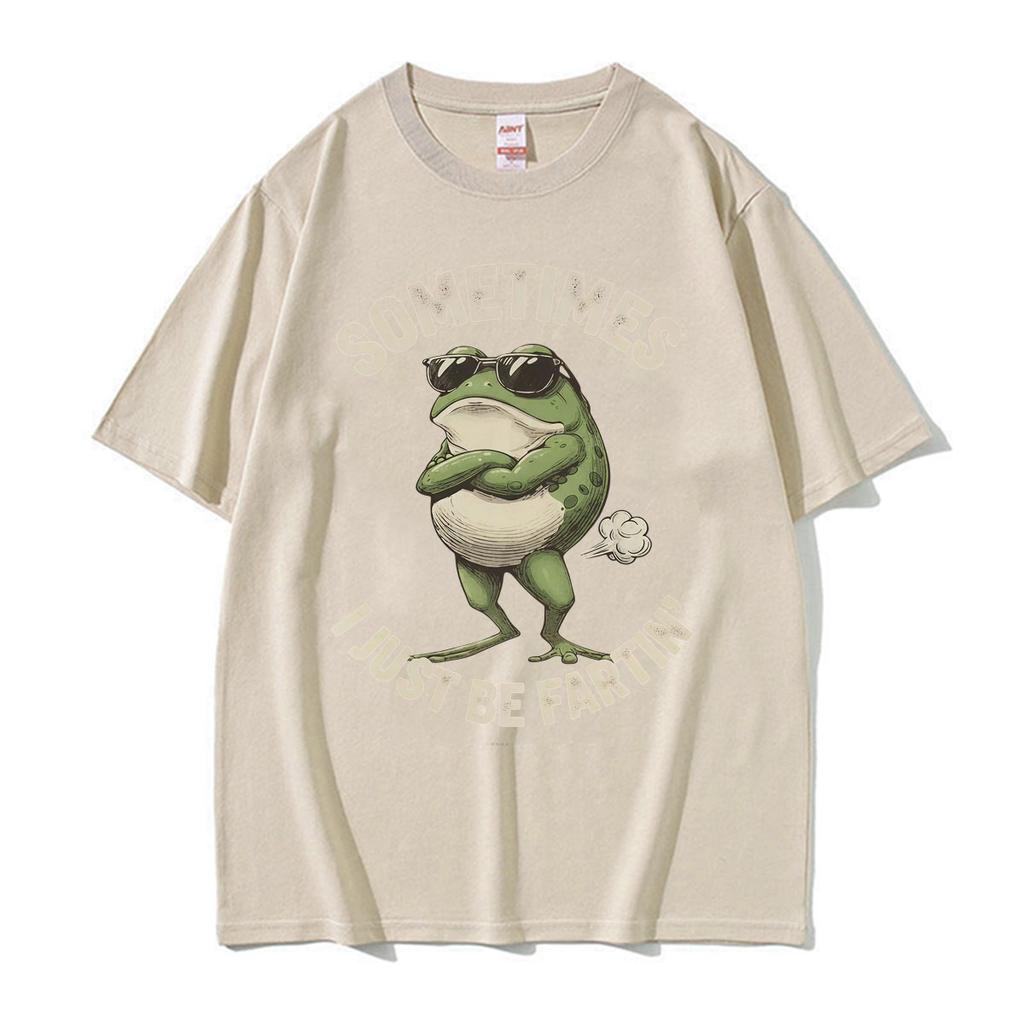 Sometimes I Just Be Farting Funny Frog Meme Tshirt Unisexs Unisex Summer Tops 100 Cotton T Shirts Fashion Harajuku Gothic T Shirt
