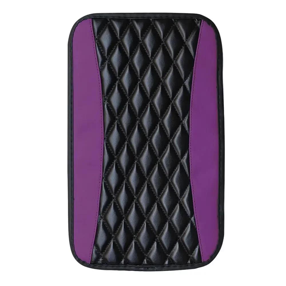 Universal Car Armrest Box Cover-PU Leather Non-Slip Pad, Anti-Scratch&Breathable, Comfort Cushion for Driving Fits Most Vehicles