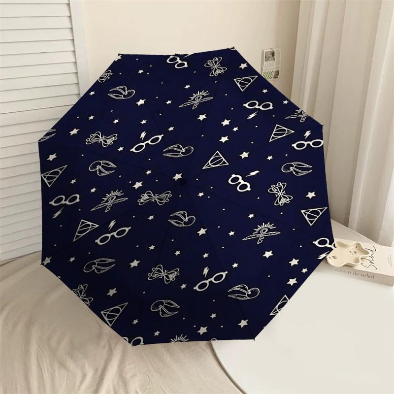 

1PC Glasses Stars Umbrella-8-Rib Reinforced, Automatic Open, Lightweight & Durable, Cute Fashion Accessory for Outdoor, D2669