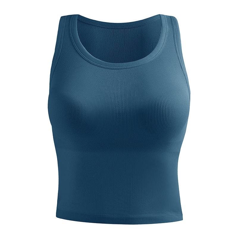 Women's One-piece Fixed Cup Upholstery Gathering Can Be Worn Outside The Word Back Comfortable and Versatile Yoga Sports Underwear