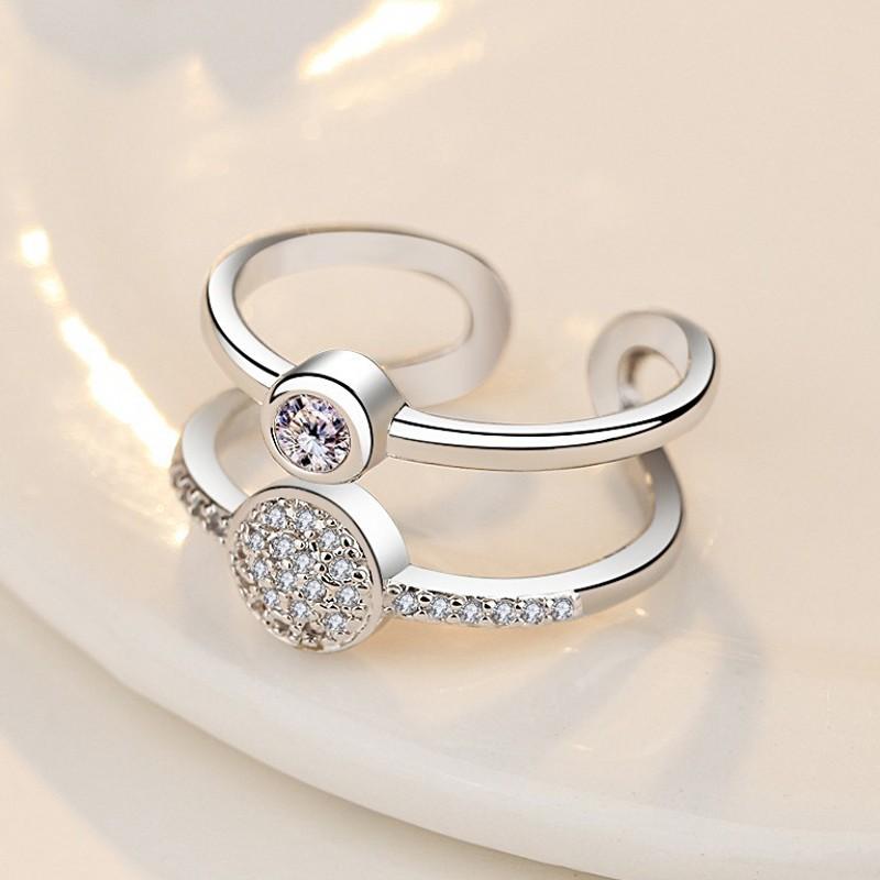 Lindon Klasyczny Stop Miedzi Cyrkon Pierścionek Damskie Biżuteria Ślubna Obietnica Party Prezent