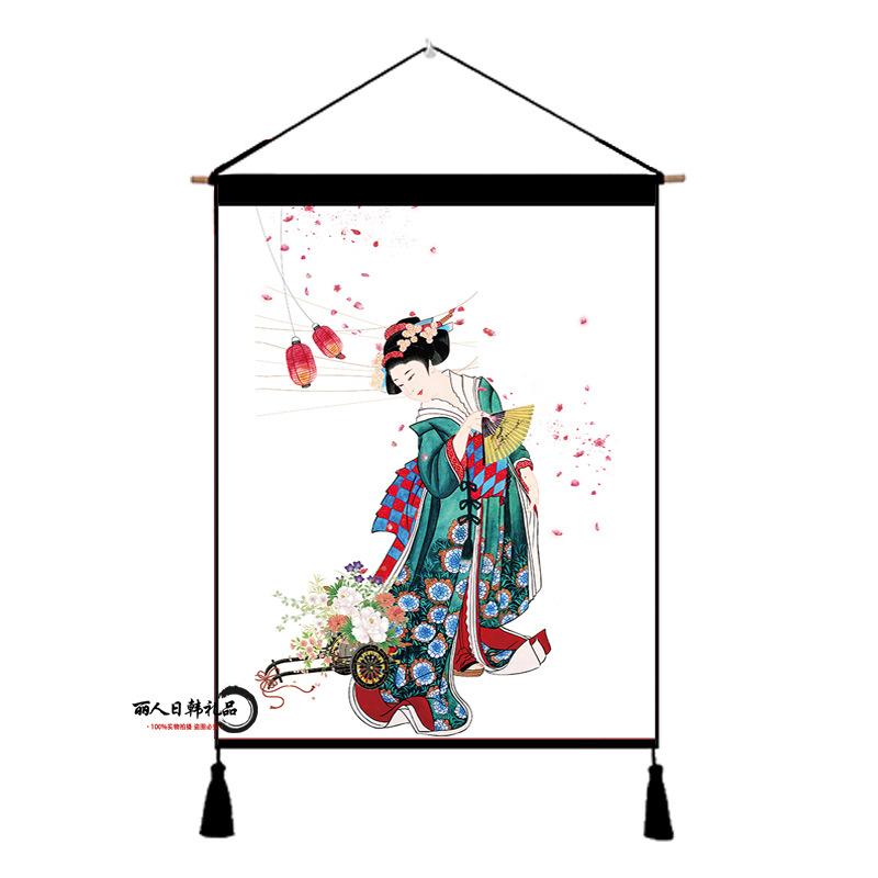 Japanese Lucky Cat Fabric Hanging Flag, Izakaya Hotel Home Wall Decor Banner