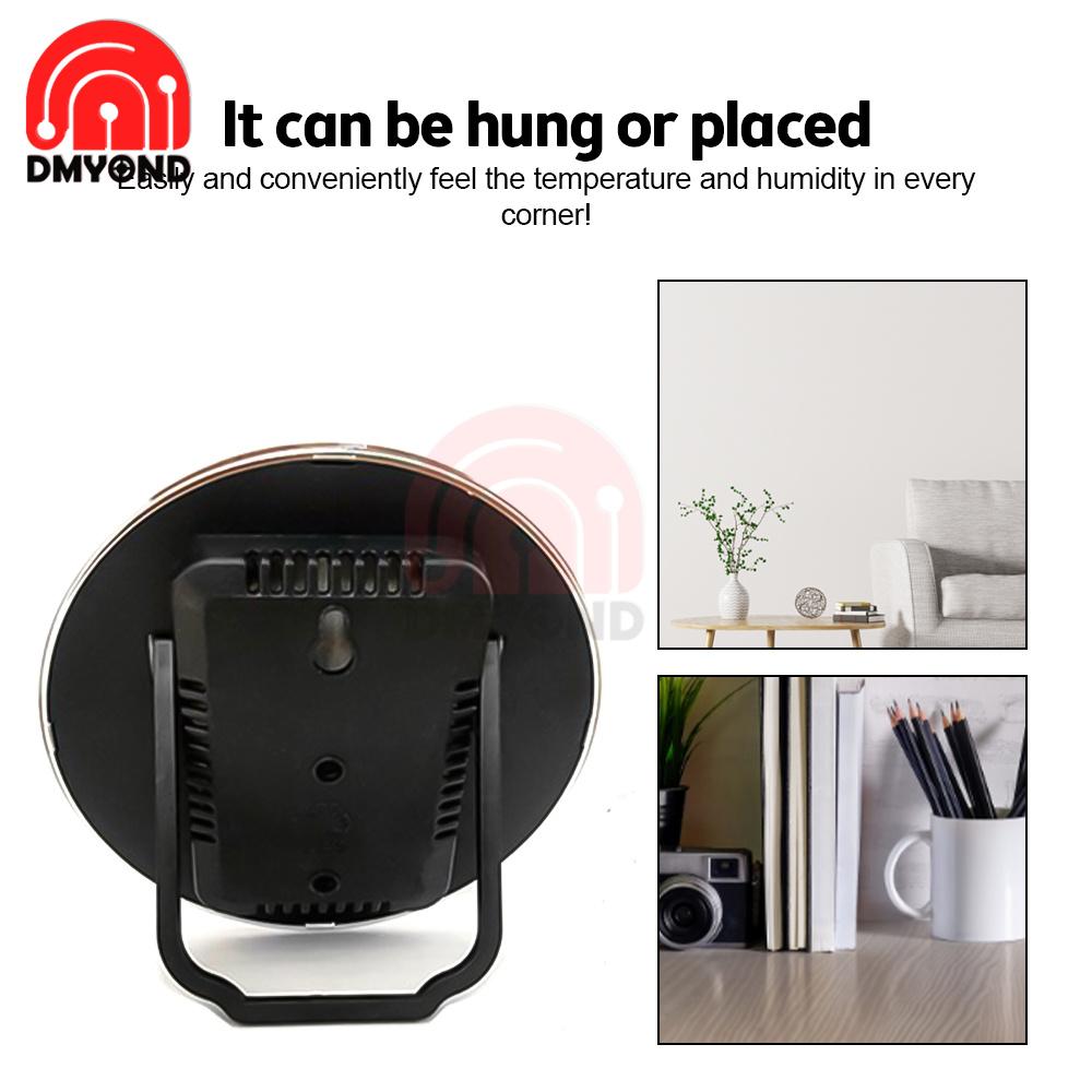 Mini Round Thermometer Mechanical Sensor Indoor Temperature Sensor Indoor Outdoor Pointer Celsius Thermometer Hygrometer