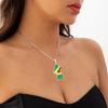 Vintage Guyana Map Necklace Simple Flag Symbol Necklace Statement Jewelry
