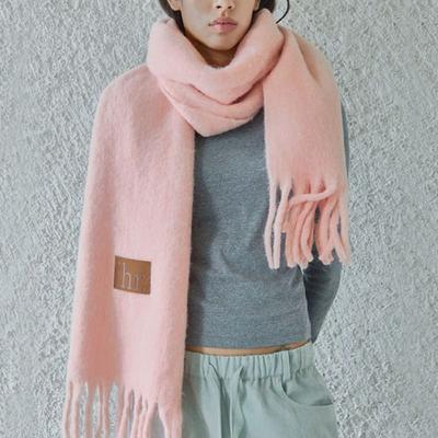Ihr WOOL MIXED BOLD MUFFLER / PINK
