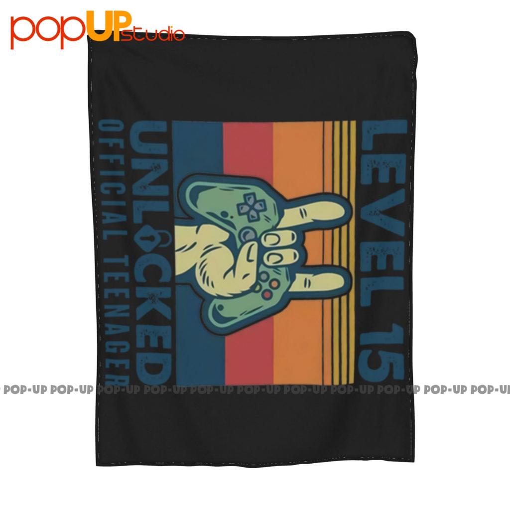 Birthday Level 15 Unlocked Teenager Style Gaming Ultra-Soft Blanket Quilt Winter Sofa Cover Bed Covers