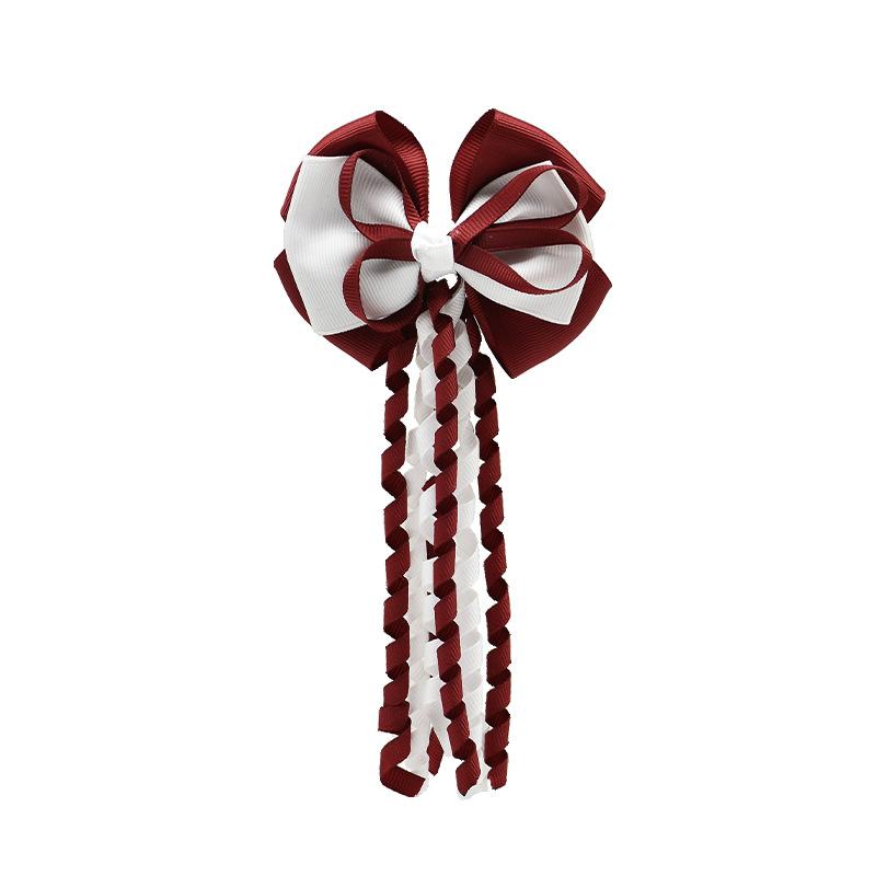 Festival Hair Clips Bow Hairpins Curly Ribbon Tassels Hair Decoration For Girls Hair Accessories