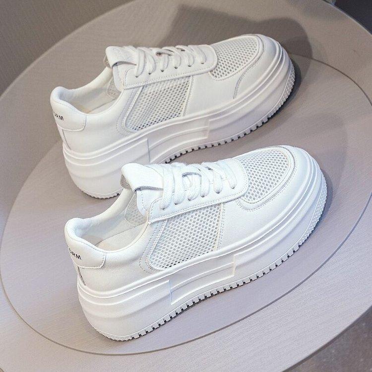 

Little white shoes, new muffin platform women s shoes in autumn 2025, fashionable wear, student casual dad shoes women 35