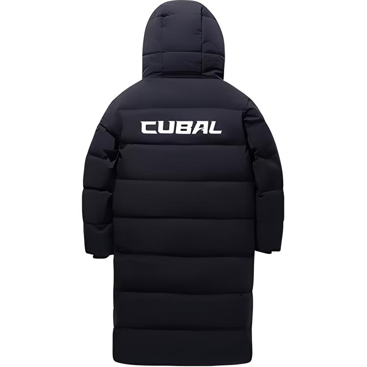 

Anta Basketball Series Letter Zipper Hooded Comfortable Breathable Long Loose Down Jacket Men outerwear Basic-Black 152511906-3 M