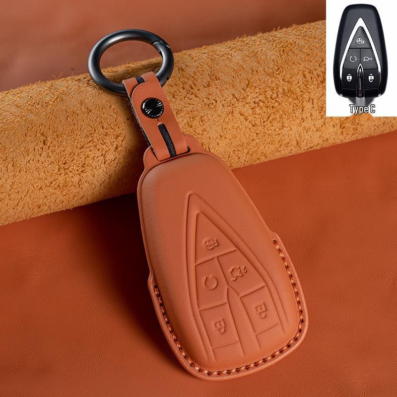 Changan Genuine Leather Key Case for EADO, CS75, CS35, CS55PLUS, Oshan X5/X7, UNI