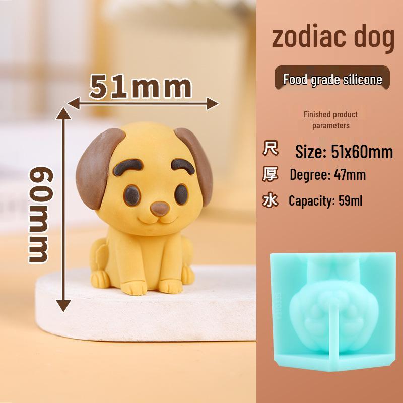 **Chinese Zodiac Silicone Molds: 3D Cartoon Chocolate & Cake Decorating Set**