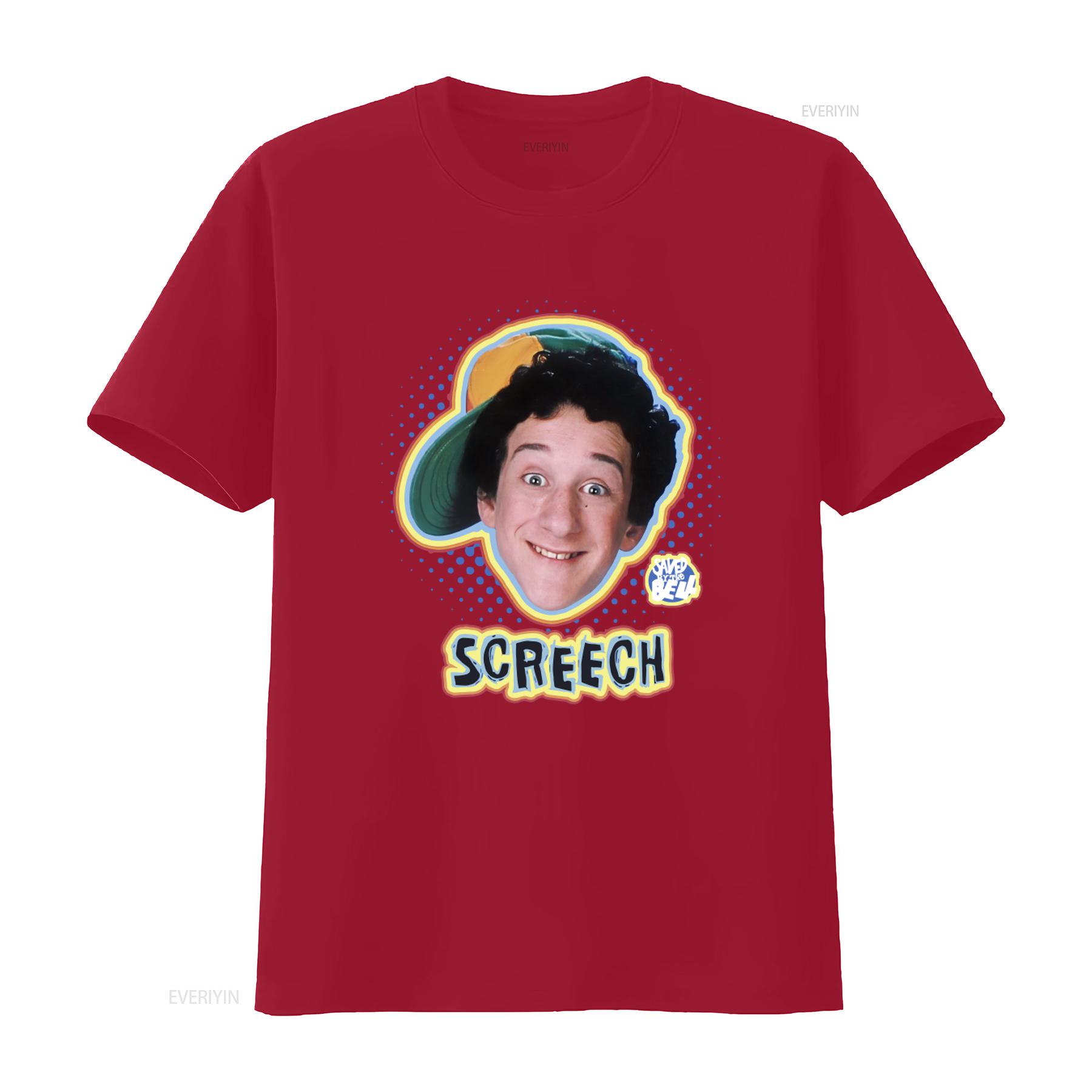

Screech Saved By The Bell Print T Shirt for Men Retro TV Show Design vintage Washed homme Unisex Stylish Versatile graphic S