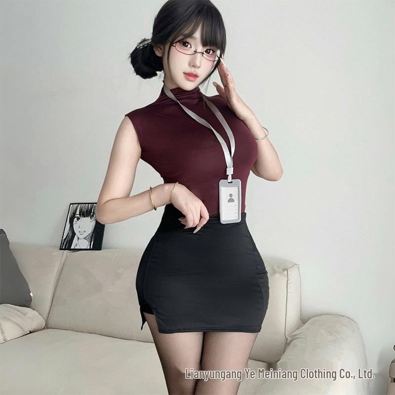 Elegant Mature Sister OL Secretary Dress: Professional Bodycon Skirt Suit