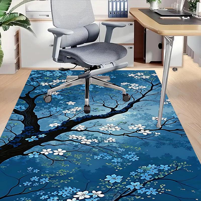 1PC flowering tree Flannel Blanket Carpet Ultra Soft, Thick & Absorbent, Non Slip Machine Washable Mat for Entryway
