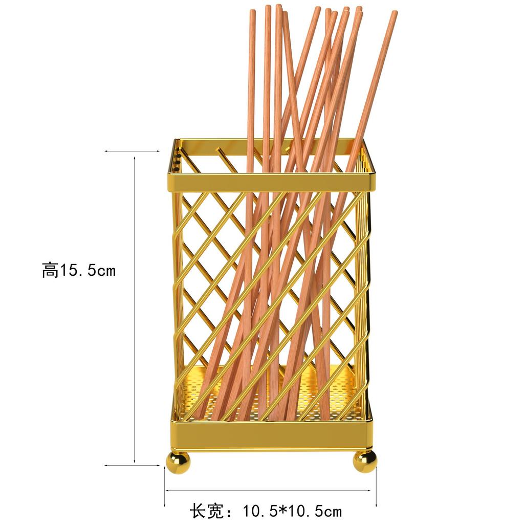 Hollow Chopsticks Tube Rectangular Simplicity Nordic Wind Knife Fork Spoon Drain Rack Kitchen Countertop Tableware Storage Shelf