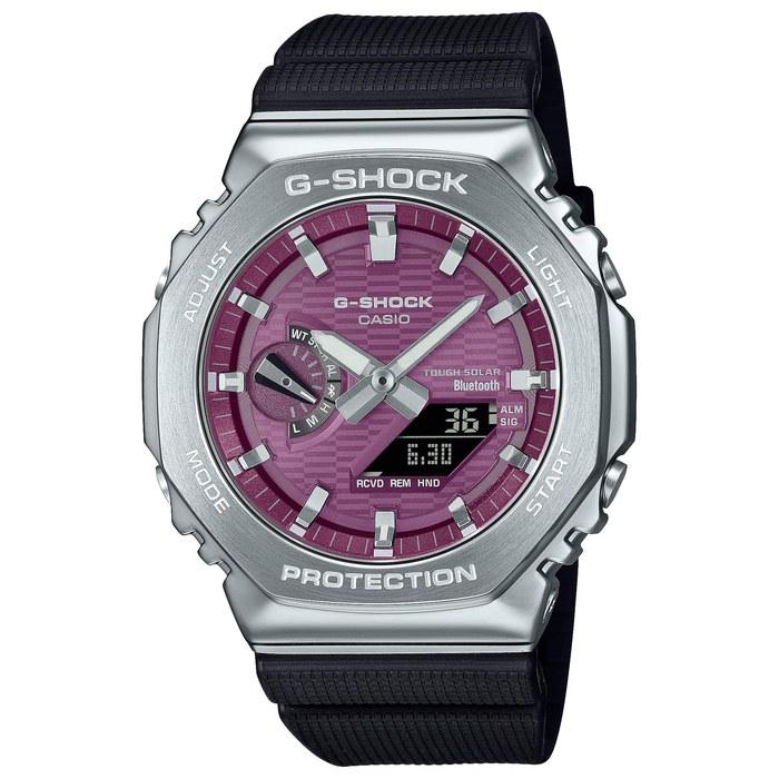 [Casio] G-Shock GBM-2100A-4BJF Watch, Bluetooth, Tough Solar, Burgundy/Silver