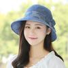 Wide Eave Collapsible Cap Sun Protection Panama Jean Hat Casual Bucket Hat