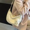 Large Capacity Bag Women's New Fashion Shoulder Messenger Bag Commuter Solid Color Tote Bag