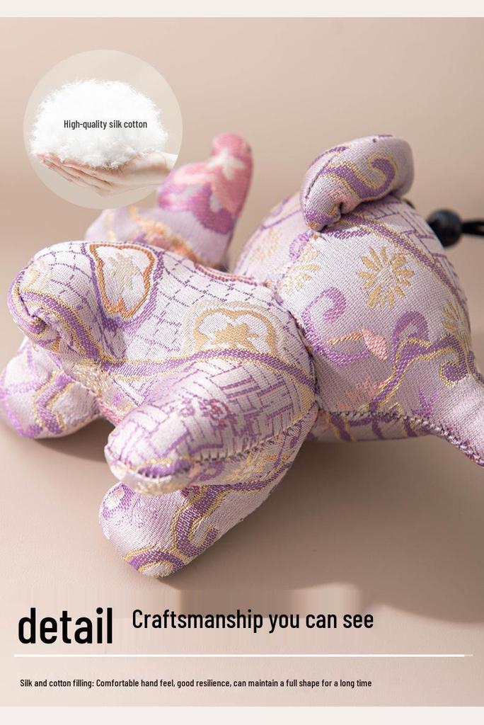 Silk Handmade Little Elephant Charm Pendant - Cute Gift for Friends