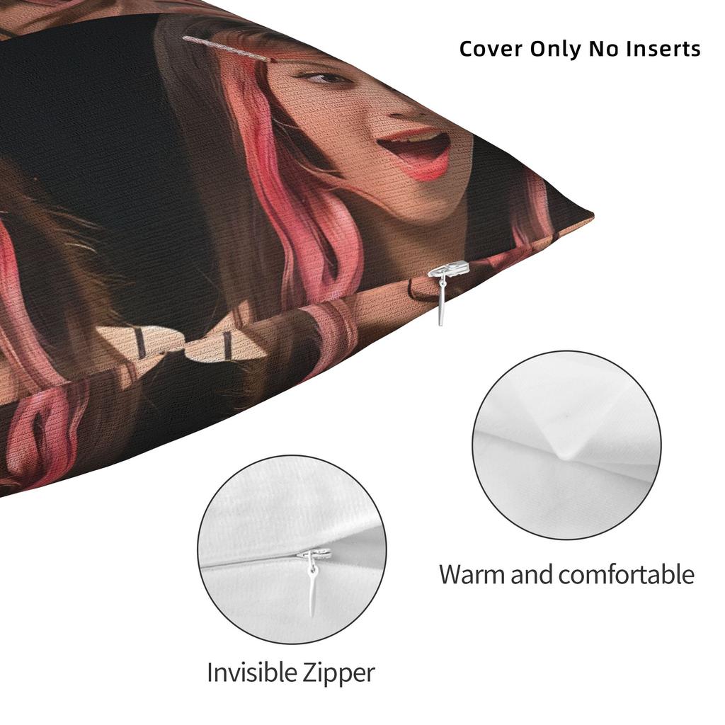 Katseye Kpop Music Girls Pillow Cover  Funny Pillow Case For Sofa Home Decoration Custom Cushion Cover Gift