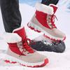 Plush High-top Women's Snow Boots Warm Cotton Shoes Winter Outdoor Walking Shoes Winter Hiking Sneakers