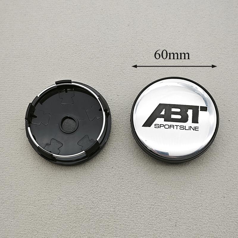4pcs ABT Logo Car Wheel Center Hubcaps Rims Cover Badge For 59a A3 A4 Q3 Q5 Golf Tiguan Passat Polo Octavia Superb Kodiaq Leona59