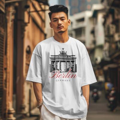 Berlino, T-shirt Unisex Segnalibro Porta di Brandeburgo, Maglietta Souvenir di Viaggio
