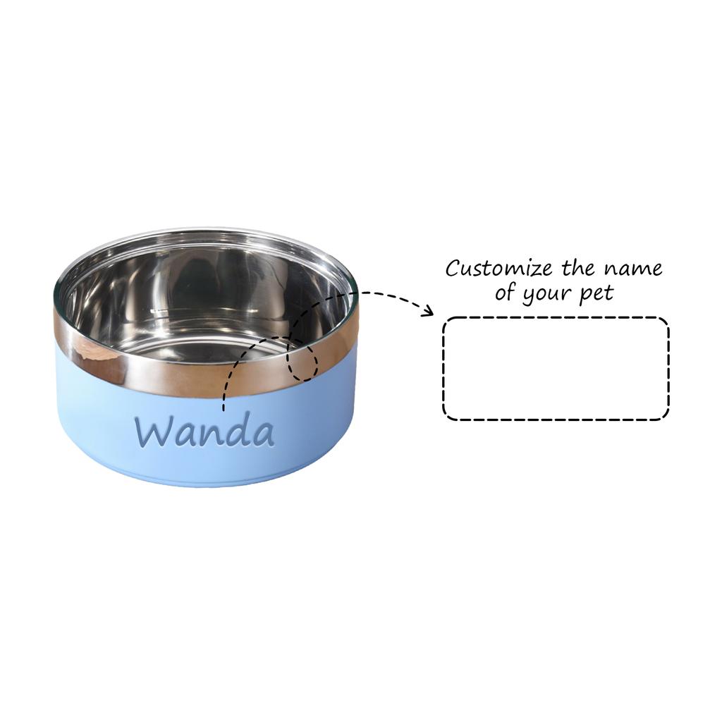Personalized Custom Pet Non-slip Stainless Steel Bowl