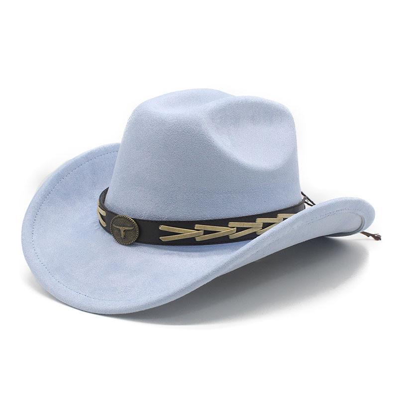 Knot Embroidered Wide Brim Hat With Polyester Wool For Spring Summer Cultural Fashion