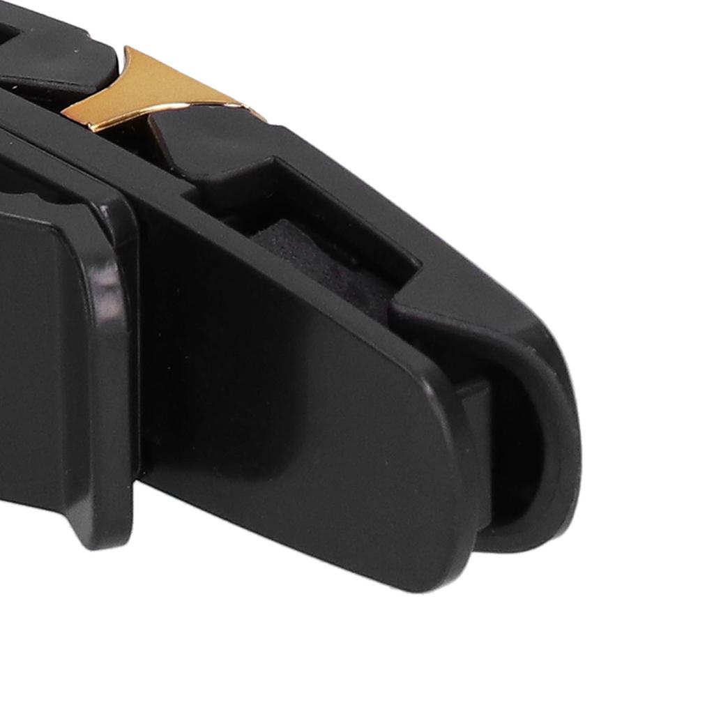 Car Sun Visor Glasses Clip Carbon Fiber 180° Rotatable Universal Sunglasses Cards HolderGold