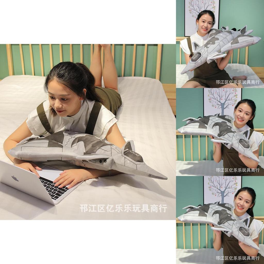 Creative Large Airplane Plush Pillow Soft Crystal Velvet Office Nap Cushion Gift