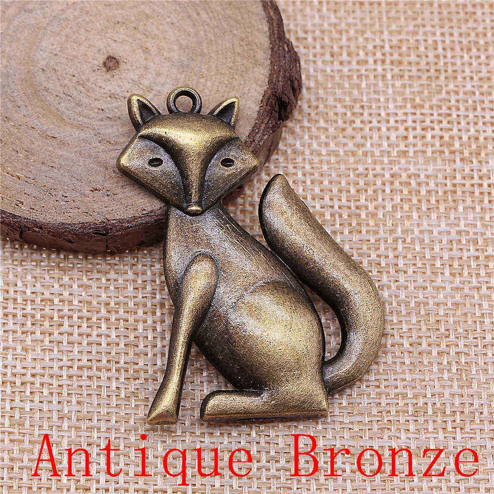 Tiger Lion Wolf Fox Charms Pendant For Bracelet Necklace Jewelry Making Craft Findings