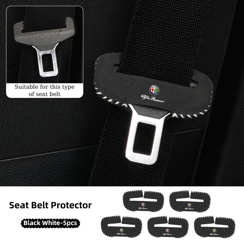 2026 Hot Sticker Car Seat Belt Clip Protector Seatbelt Buckle Plug Protective Cover For Alfa Romeo Giulietta GT 159 147 156 Mito