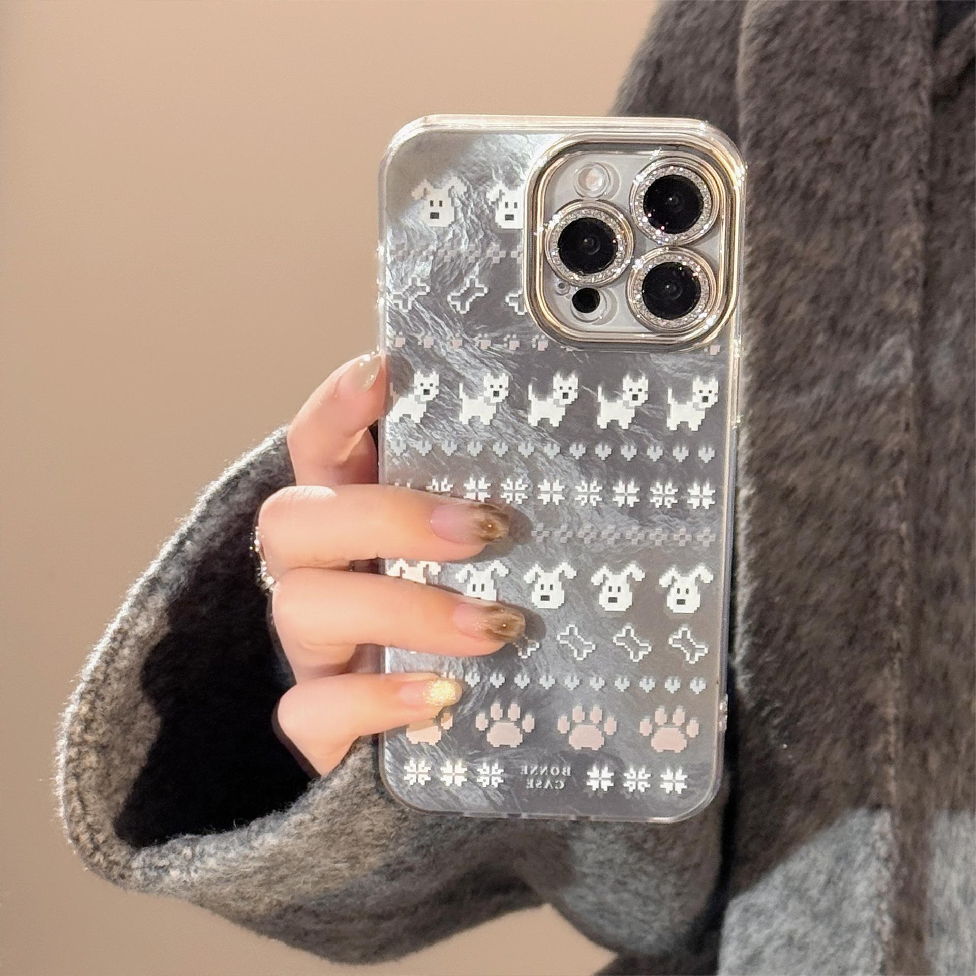 

Fair Island Style Mobile Phone Case Applicable To 17 Apple 16promax Winter Puppy IPhone 14 Shaking Music Stand 12 12pro