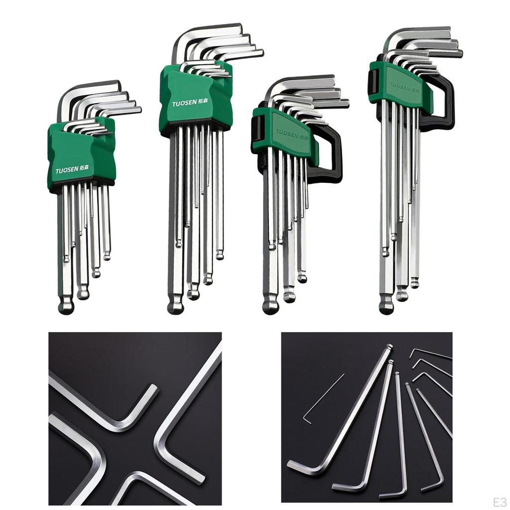 9 Pieces/Set Allen Keys Hexagon Key Hand Tools Equipment Repairing Hex Wrench L Type for Bike